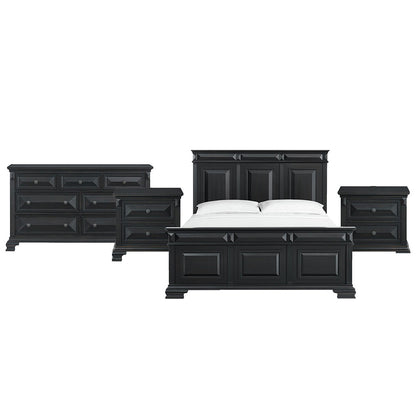 Picket House Furnishings - Sumner King 4PC Bedroom Set in Black - B-10980-8-KB-NSDR view 1