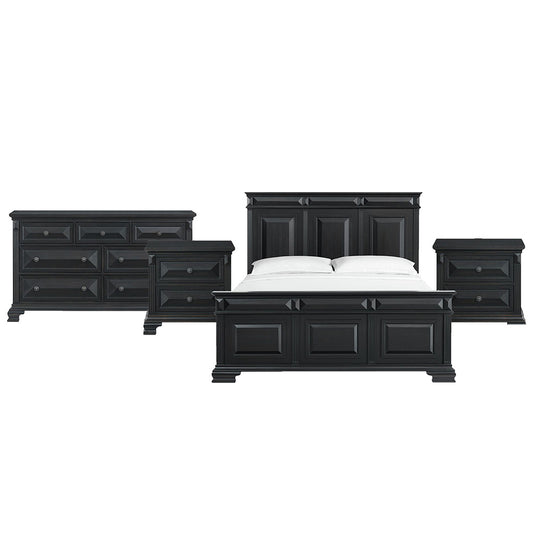 Picket House Furnishings - Sumner King 4PC Bedroom Set in Black - B-10980-8-KB-NSDR view 1