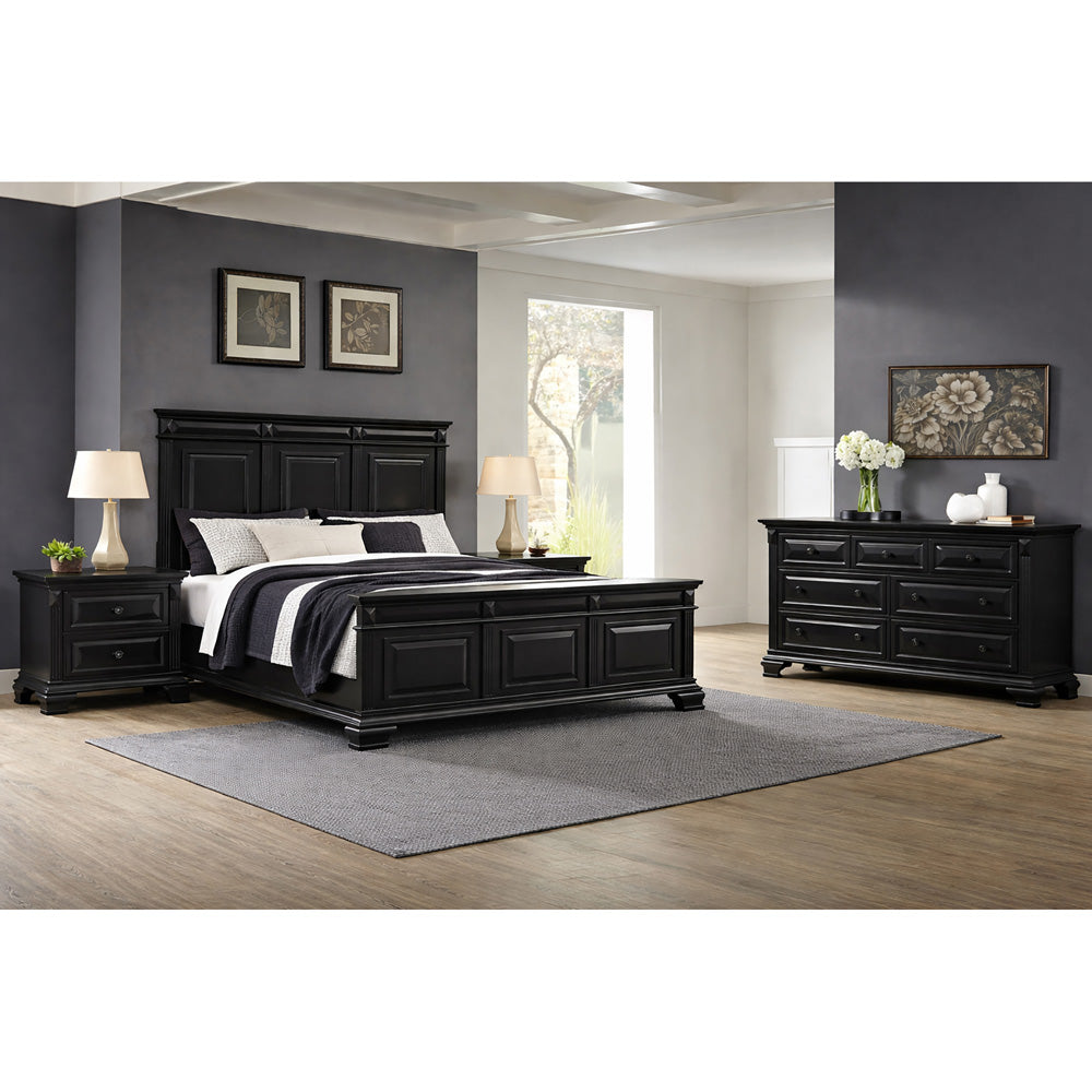 Picket House Furnishings - Sumner King 4PC Bedroom Set in Black - B-10980-8-KB-NSDR view 3