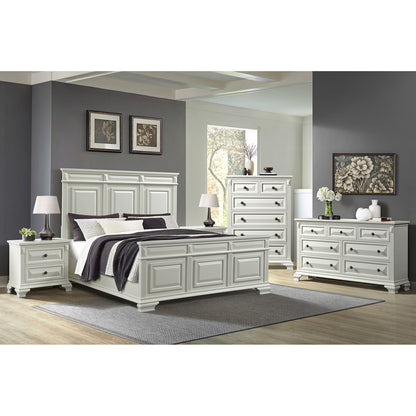 Picket House Furnishings - Sumner King 5PC Bedroom Set in Antique White - B-10980-7-KB-NSDRC view 3