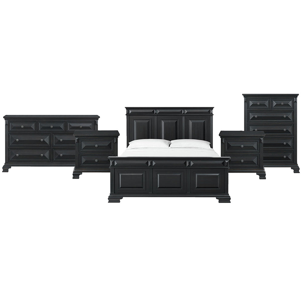 Picket House Furnishings - Sumner King 5PC Bedroom Set in Black - B-10980-8-KB-NSDRC view 1