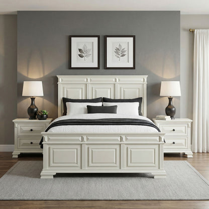 Picket House Furnishings - Sumner Queen 3PC Bedroom Set in Antique White - B-10980-7-QB-NS2 view 3