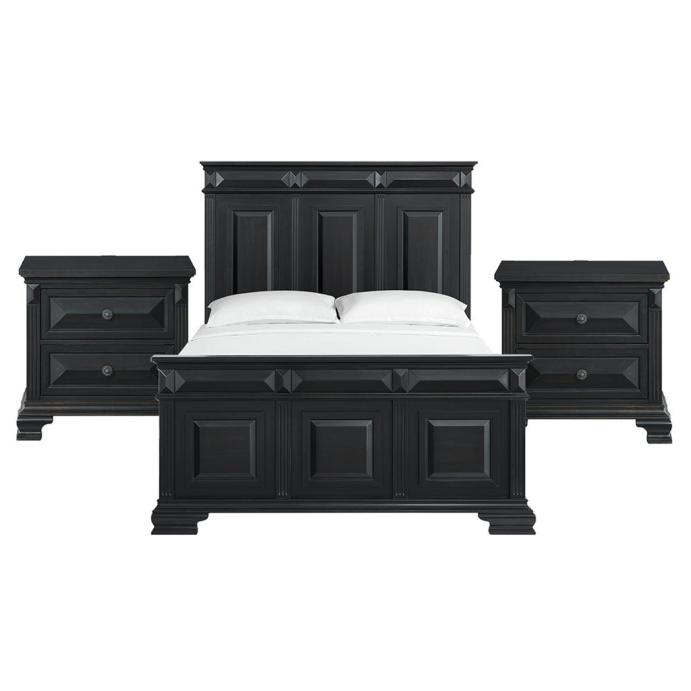 Picket House Furnishings - Sumner Queen 3PC Bedroom Set in Black - B-10980-8-QB-NS2 view 1