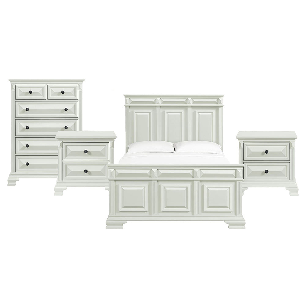 Picket House Furnishings - Sumner Queen 4PC Bedroom Set in Antique White - B-10980-7-QB-NSCH view 1