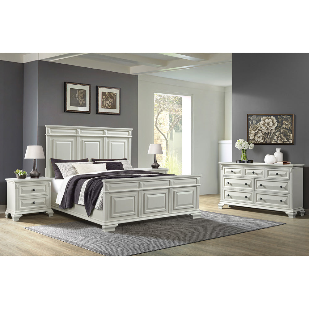 Picket House Furnishings - Sumner Queen 4PC Bedroom Set in Antique White - B-10980-7-QB-NSDR view 3