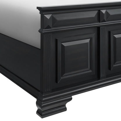 Picket House Furnishings - Sumner Queen 4PC Bedroom Set in Black - B-10980-8-QB-NSCH view 6