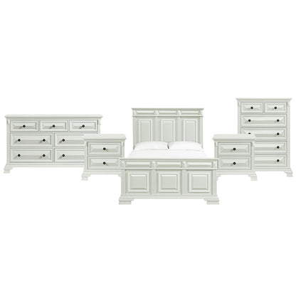 Picket House Furnishings - Sumner Queen 5PC Bedroom Set in Antique White - B-10980-7-QB-NSDRC view 1