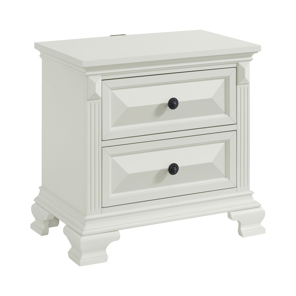 Picket House Furnishings - Sumner Queen 5PC Bedroom Set in Antique White - B-10980-7-QB-NSDRC view 2