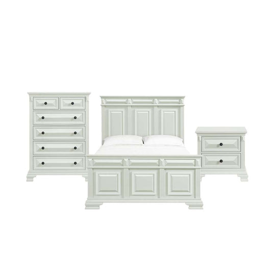 Picket House Furnishings - Sumner Queen Panel 3PC Bedroom Set in Antique White - B-10980-7-QB-3PC veiw 1