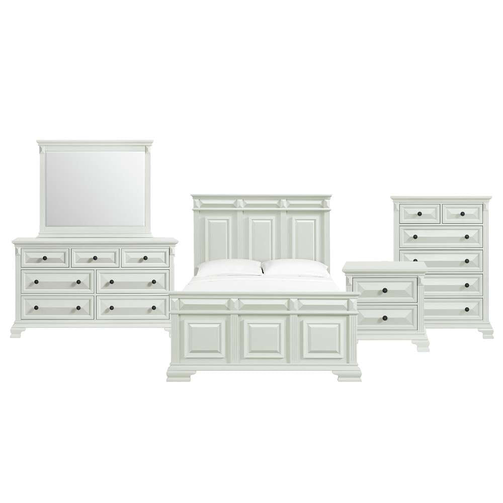 Picket House Furnishings - Sumner Queen Panel 5PC Bedroom Set in Antique White - B-10980-7-QB-5PC veiw 1