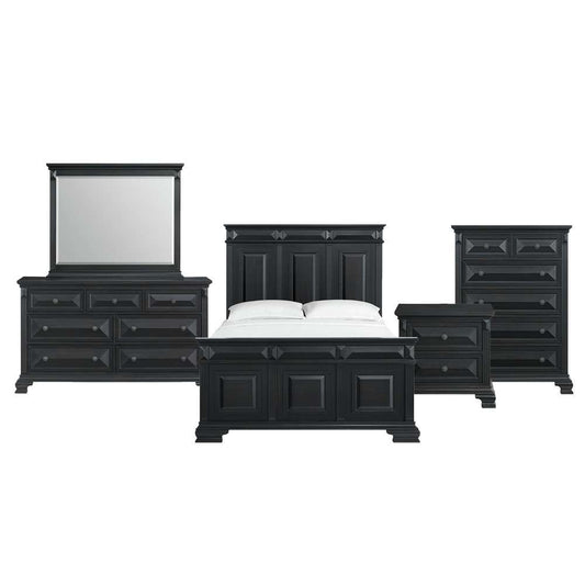 Picket House Furnishings - Sumner Queen Panel 5PC Bedroom Set in Black - B-10980-8-QB-5PC veiw 1