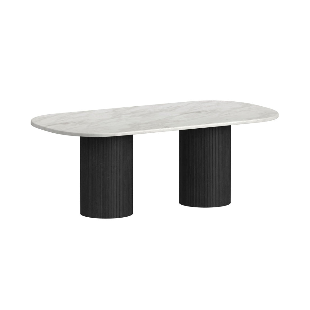 Picket House Furnishings - Sutton  5PC Standard Height Dining Set in Black with Grain-Oval Table and Four Chairs - D-16000-8W-DT-5PC view 2