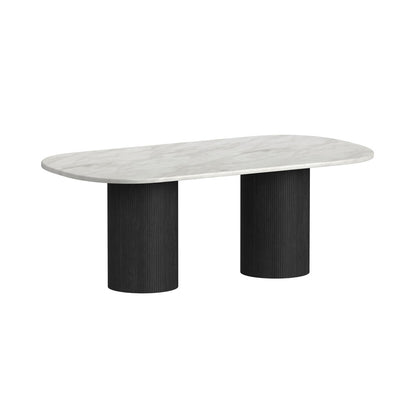 Picket House Furnishings - Sutton  5PC Standard Height Dining Set in Black with Grain-Oval Table and Four Chairs - D-16000-8W-DT-5PC view 2