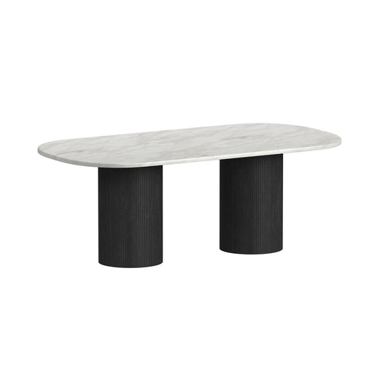 Picket House Furnishings - Sutton  5PC Standard Height Dining Set in Black with Grain-Oval Table and Four Chairs - D-16000-8W-DT-5PC view 2