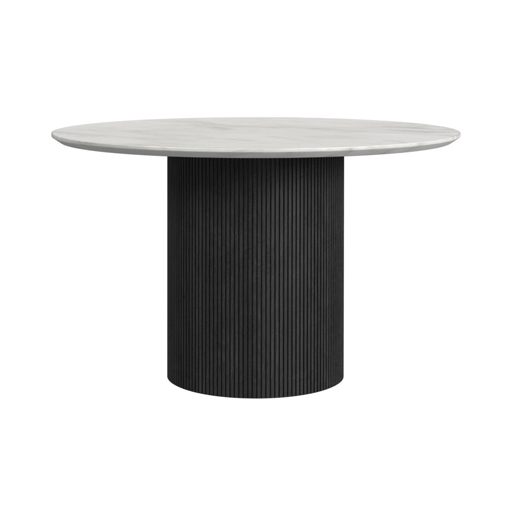 Picket House Furnishings - Sutton  5PC Standard Height Dining Set in Black with Grain-Round Table and Four Chairs - D-16000-8W-RDT-5PC view 2