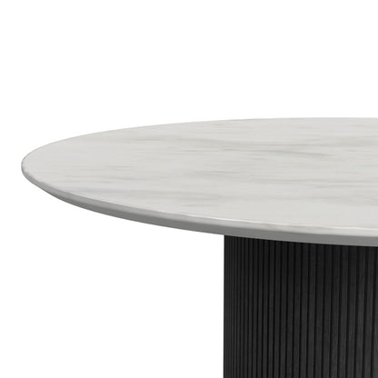 Picket House Furnishings - Sutton  5PC Standard Height Dining Set in Black with Grain-Round Table and Four Chairs - D-16000-8W-RDT-5PC view 5