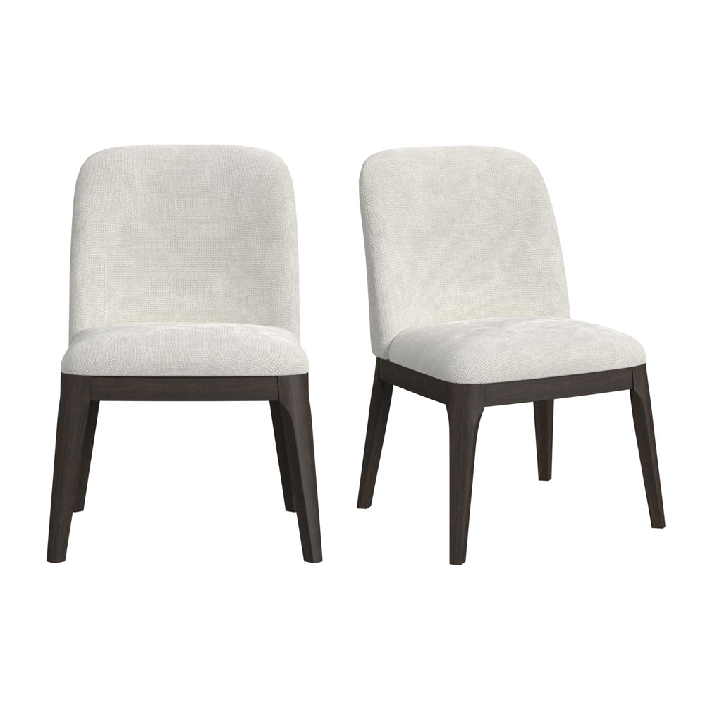 Picket House Furnishings - Sutton Dining Side Chair with White Fabric in Dark Brown (2 Per Carton) - D-16000-5-SC view 2