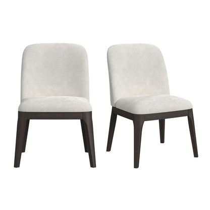 Picket House Furnishings - Sutton Dining Side Chair with White Fabric in Dark Brown (2 Per Carton) - D-16000-5-SC view 2
