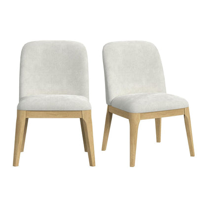 Picket House Furnishings -  Sutton Dining Side Chair with White Fabric in Natural Set of 2 - D-16000-6-SC view 1