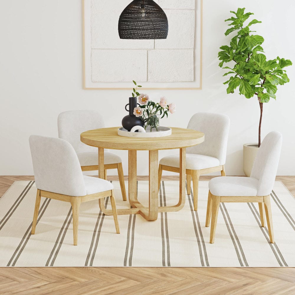 Picket House Furnishings -  Sutton Dining Side Chair with White Fabric in Natural Set of 2 - D-16000-6-SC view 5