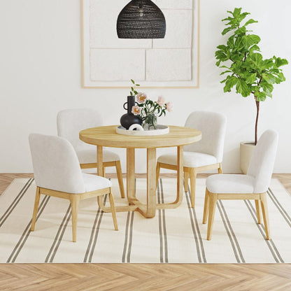 Picket House Furnishings -  Sutton Dining Side Chair with White Fabric in Natural Set of 2 - D-16000-6-SC view 5