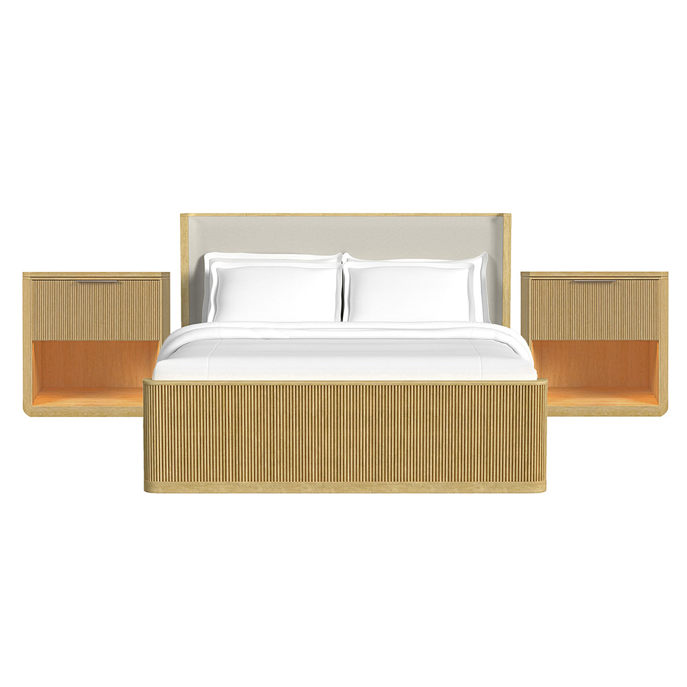Picket House Furnishings - Sutton King Uph 3PC Bedroom Set in Natural - B-16000-6-KUB-NS2 view 1