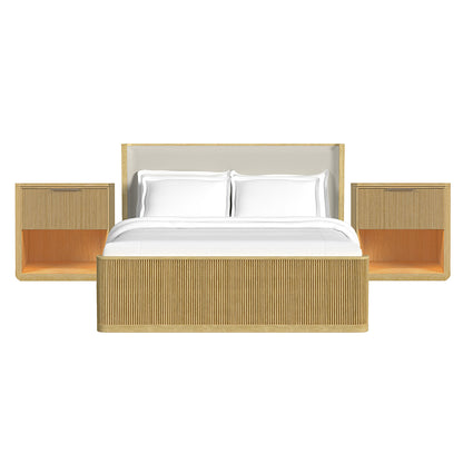 Picket House Furnishings - Sutton King Uph 3PC Bedroom Set in Natural - B-16000-6-KUB-NS2 view 1