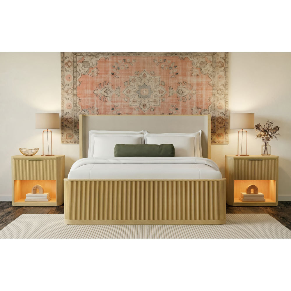 Picket House Furnishings - Sutton King Uph 3PC Bedroom Set in Natural - B-16000-6-KUB-NS2 view 3