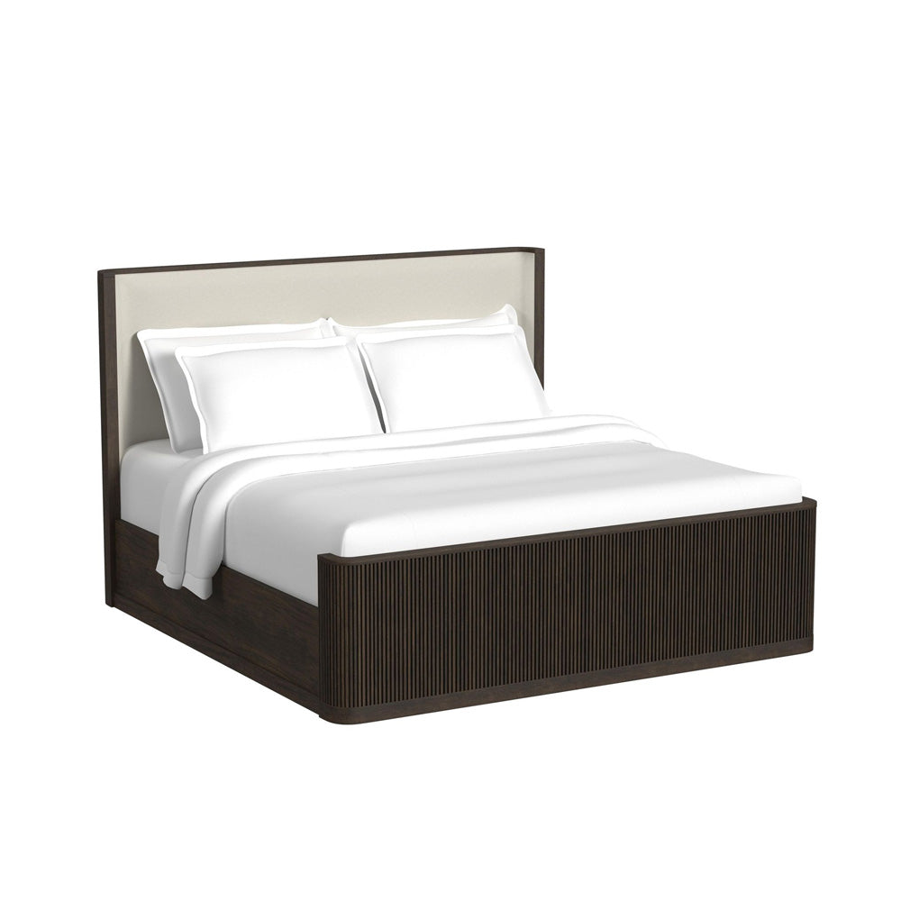 Picket House Furnishings - Sutton King Uph 4PC Bedroom Set in Dark Brown - B-16000-5-KUB-NSCH view 4