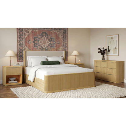Picket House Furnishings - Sutton King Uph 4PC Bedroom Set in Natural - B-16000-6-KUB-NSDR view 3