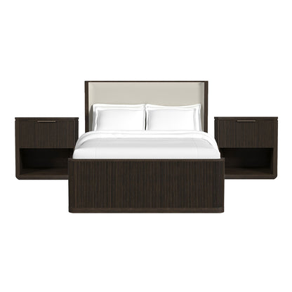 Picket House Furnishings - Sutton Queen Uph 3PC Bedroom Set in Dark Brown - B-16000-5-QUB-NS2 view 1