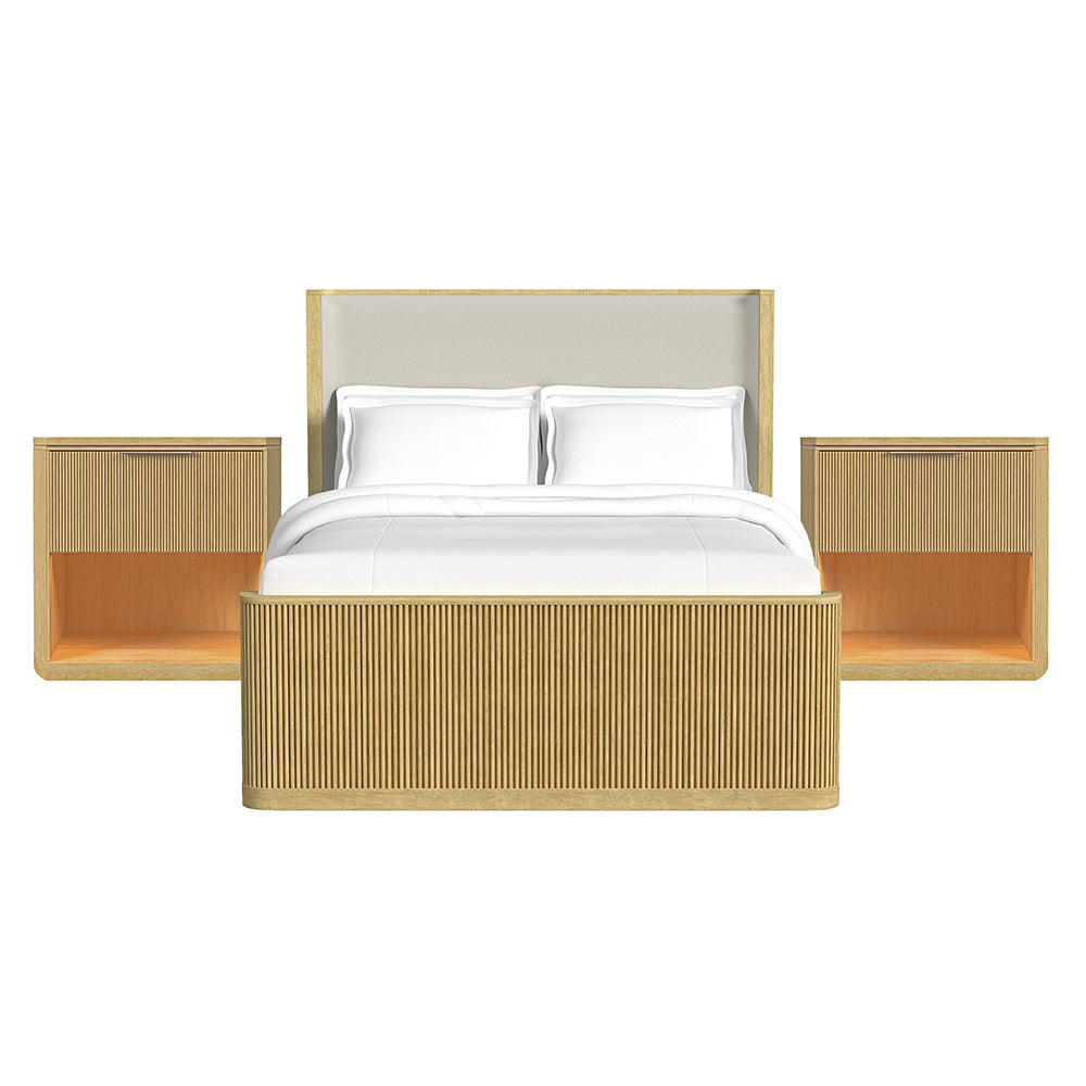 Picket House Furnishings - Sutton Queen Uph 3PC Bedroom Set in Natural - B-16000-6-QUB-NS2 view 1