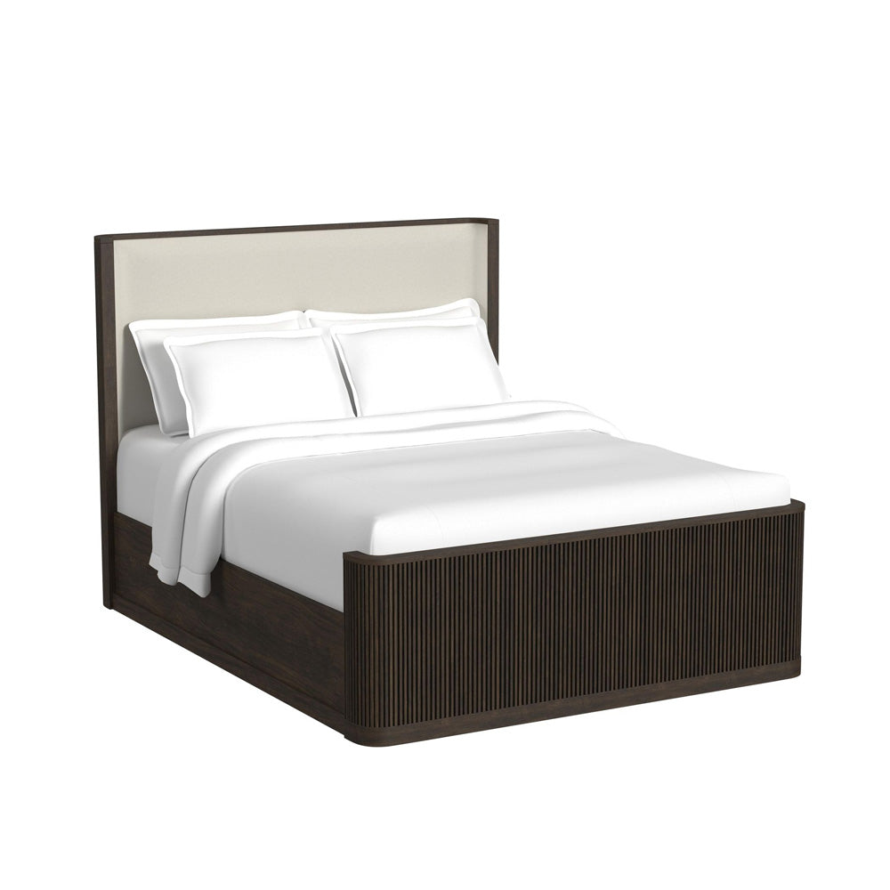 Picket House Furnishings - Sutton Queen Uph 4PC Bedroom Set in Dark Brown - B-16000-5-QUB-NSCH view 4