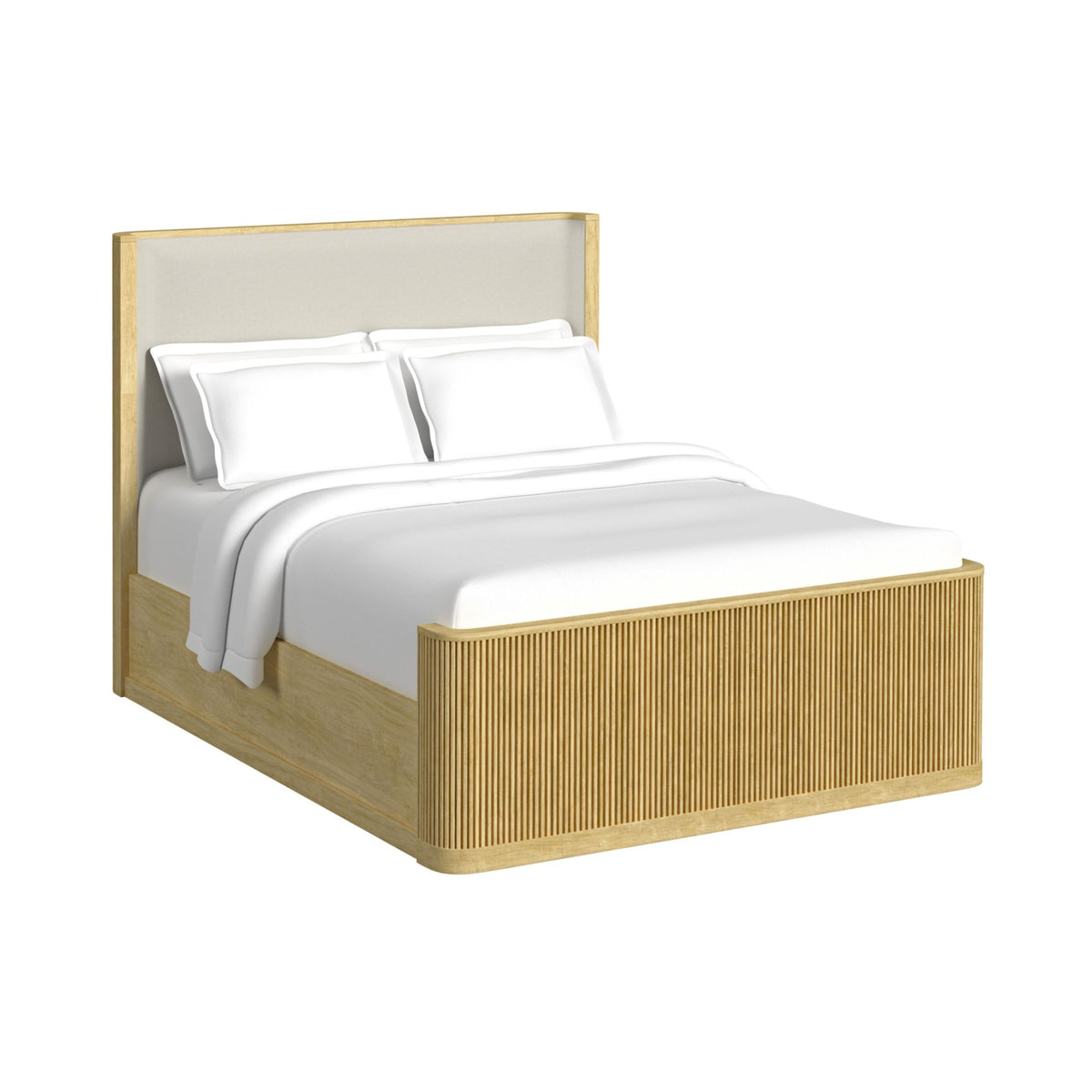Picket House Furnishings - Sutton Queen Uph 4PC Bedroom Set in Natural - B-16000-6-QUB-NSCH view 4