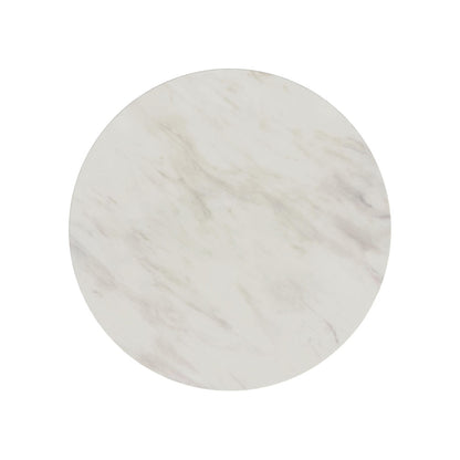 Picket House Furnishings - Sutton  Round Dining Table with White Faux Marble Top in Black with Grain - D-16000-8W-RDT view 2
