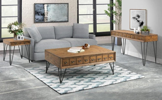 Picket House Furnishings - Tanner 3 Pieces Occasional Table Set in Light Walnut - TBN100ST3PC veiw 1