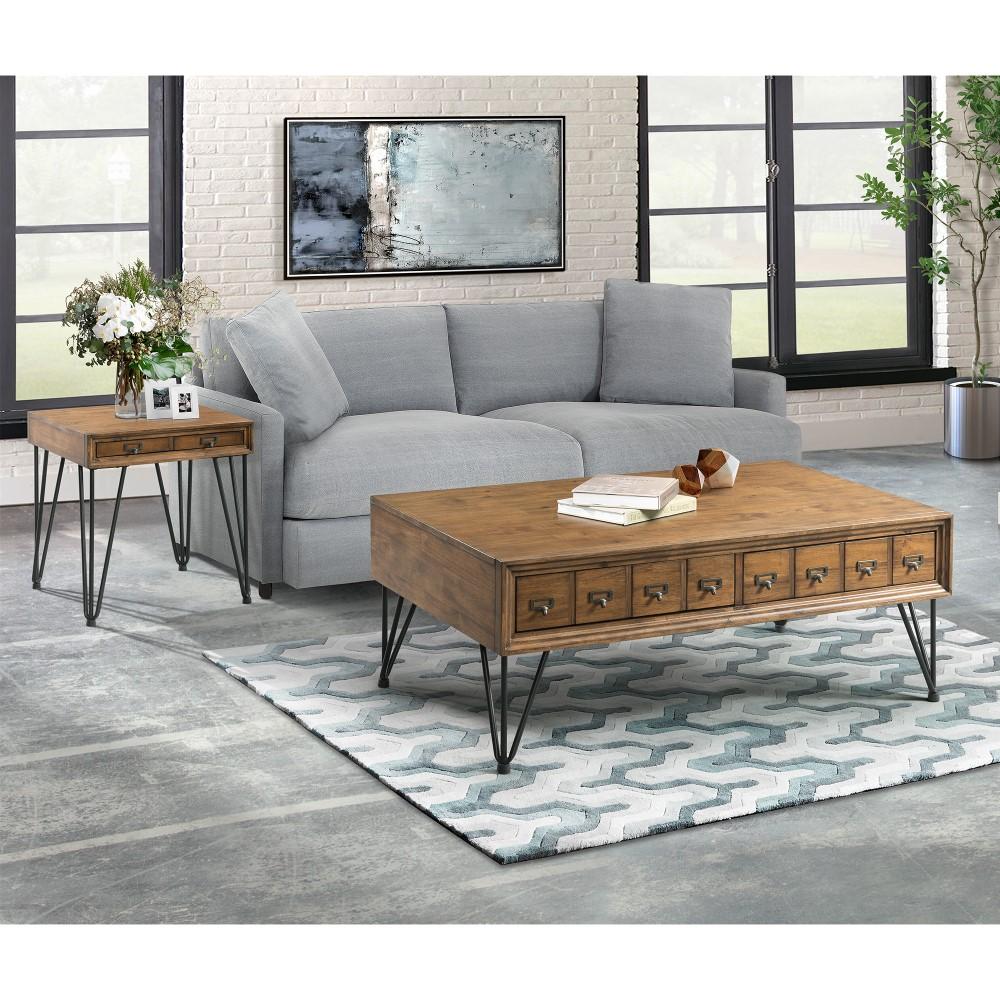 Picket House Furnishings - Tanner Coffee Table in Light Walnut - TBN100CTE veiw 4