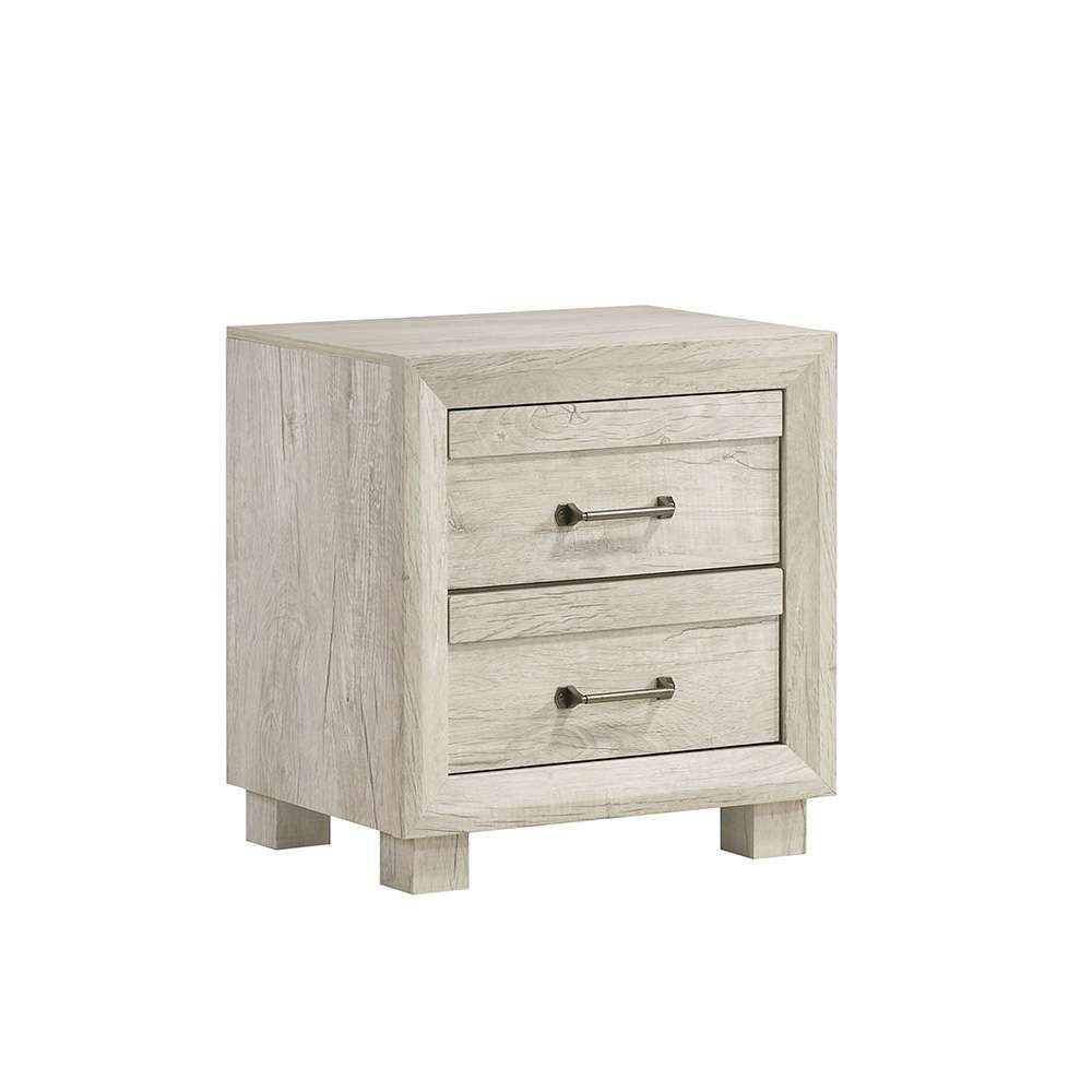 Picket House Furnishings - Tarrant 2-Drawer Nightstand with USB in White - B-3460-7-NS2S veiw 1