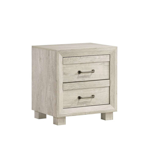 Picket House Furnishings - Tarrant 2-Drawer Nightstand with USB in White - B-3460-7-NS2S veiw 1