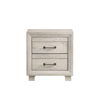 Picket House Furnishings - Tarrant 2-Drawer Nightstand with USB in White - B-3460-7-NS2S veiw 2