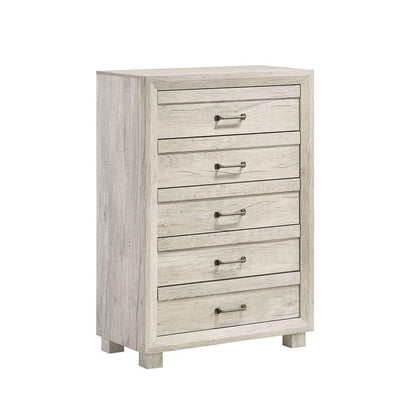 Picket House Furnishings - Tarrant 5-Drawer Chest in White (Sturdy Act) - B-3460-7-CHS veiw 1