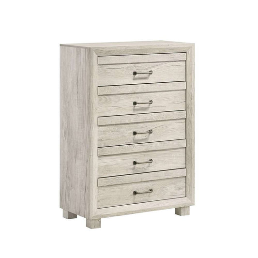 Picket House Furnishings - Tarrant 5-Drawer Chest in White (Sturdy Act) - B-3460-7-CHS veiw 1