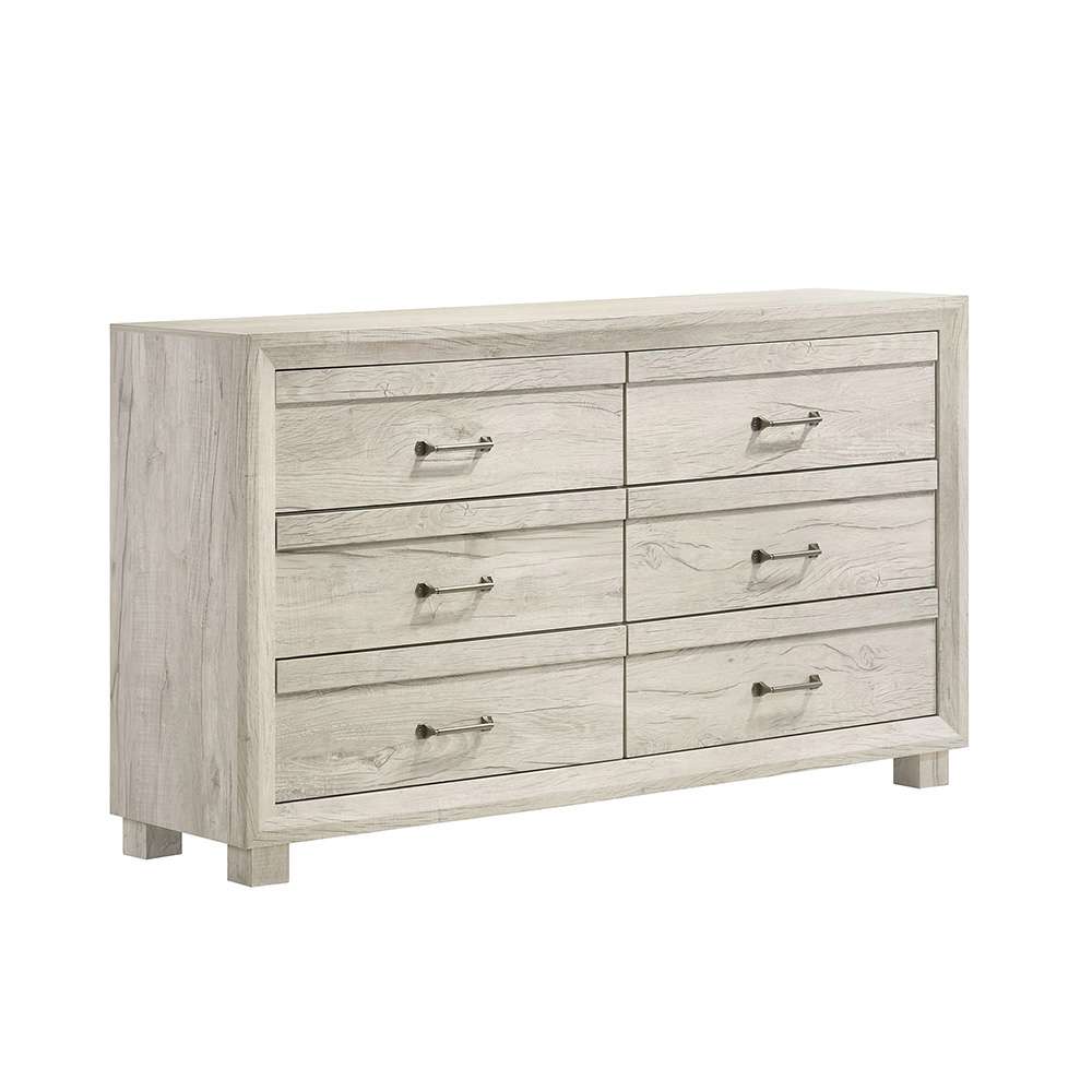 Picket House Furnishings - Tarrant 6-Drawer Dresser in White (Sturdy Act) - B-3460-7-DRS veiw 1