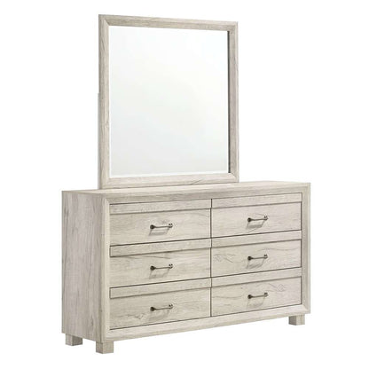 Picket House Furnishings - Tarrant Dresser & Mirror Set in White - B-3460-7-DRMR veiw 1