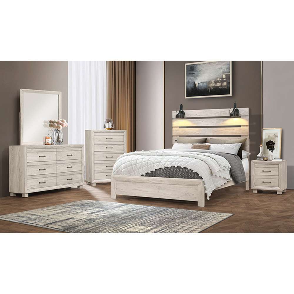 Picket House Furnishings - Tarrant Dresser & Mirror Set in White - B-3460-7-DRMR veiw 2