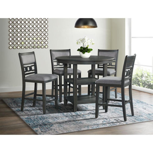 Picket House Furnishings - Taylor Counter Height 5PC Dining Set-Table and Four Side Chairs in Gray - DAH350C5PC veiw 1