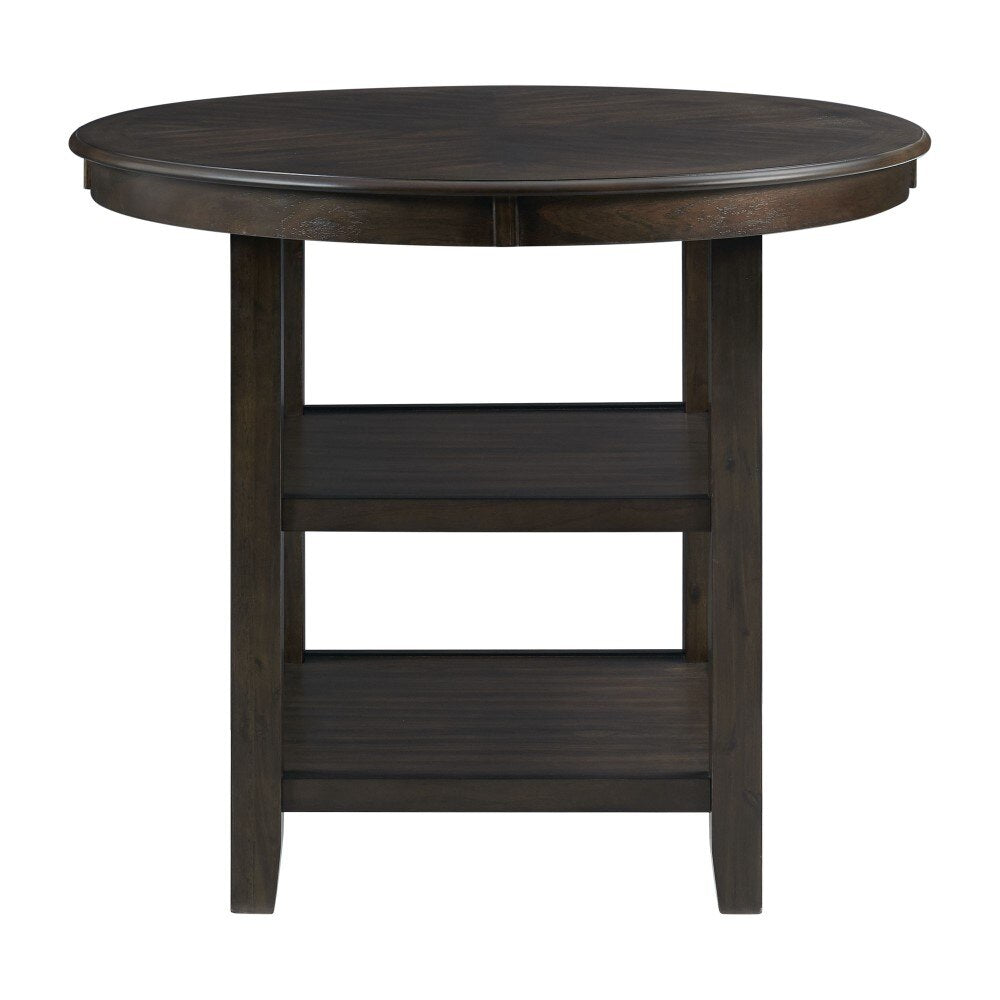 Picket House Furnishings - Taylor Counter Height Faux Leather 5PC Dining Set in Walnut - DAH555PC5PC veiw 2