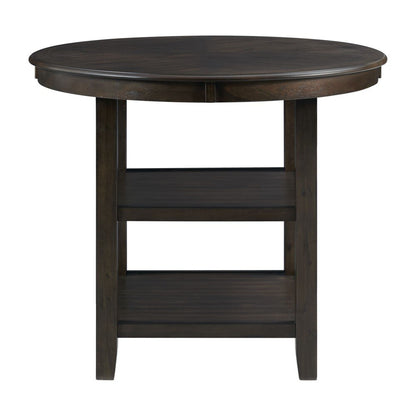 Picket House Furnishings - Taylor Counter Height Faux Leather 5PC Dining Set in Walnut - DAH555PC5PC veiw 2