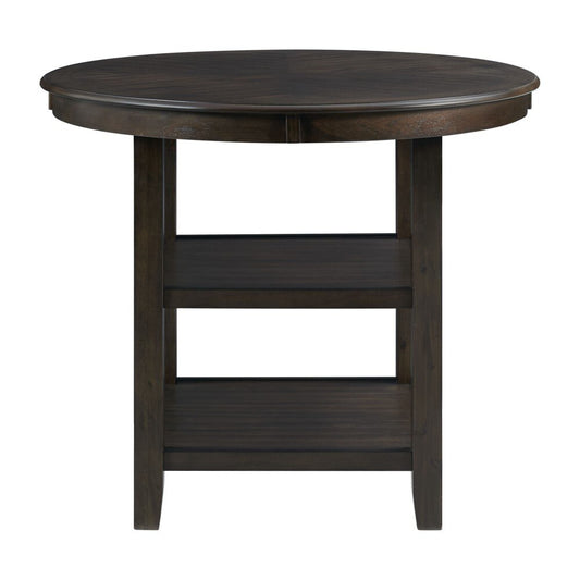 Picket House Furnishings - Taylor Counter Height Faux Leather 5PC Dining Set in Walnut - DAH555PC5PC veiw 2