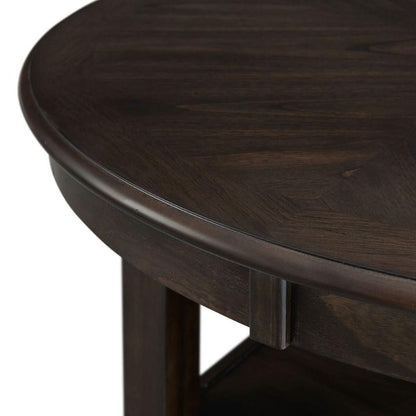 Picket House Furnishings - Taylor Counter Height Faux Leather 5PC Dining Set in Walnut - DAH555PC5PC veiw 4